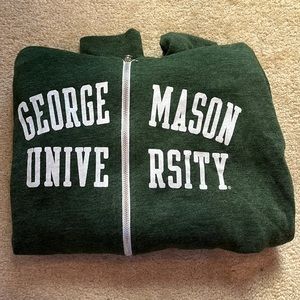GEORGE MASON UNIVERSITY Child’s XL Green Zip Up Sweatshirt.